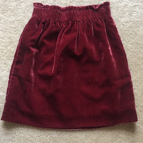 J. Crew Factory Dresses & Skirts - Sale✨ J Crew Factory Dark Red Velvet Skirt